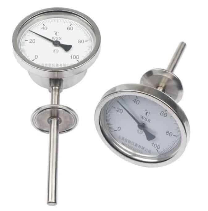 Stainless Steel Adjustable Dial Thermometer Hermetically Sealed Bottom Entry 