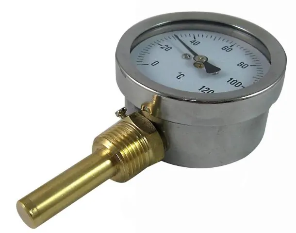 BOTTOM CONNECT BIMETAL THERMOMETER