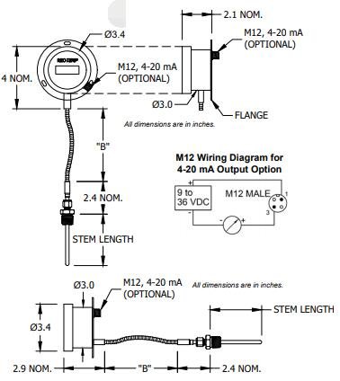 Drawings Digital Remote Reading Thermometer