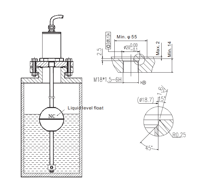 Installations of SI-2116 Magnetostrictive level sensor