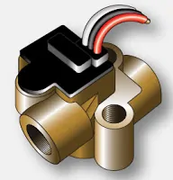 A turbine flow transducer in this fuel flow sensor produces a current pulse signal from an opto-electronic pickup with a preamplifier