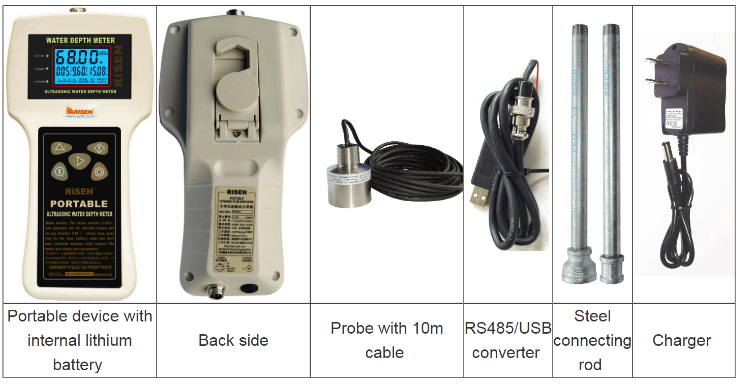 HS-SFCC Portable Ultrasonic Water Depth Gauge