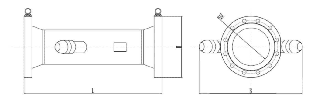 A-D Ultrasonic Gas Flow Meter pipe size