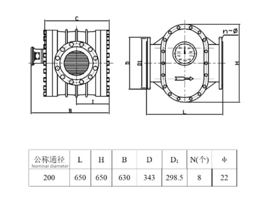 DN200-ANSI-Oval-Gear-Flow-Meter