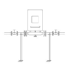  II. Inverted installation, medium/large Coriolis mass flowmeter