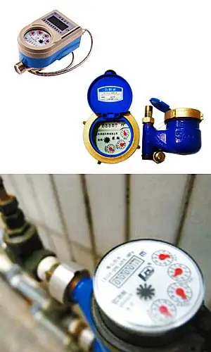 How does a residential water meter work?