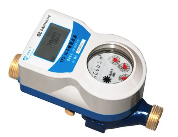 Mechanical water meter with electronic device