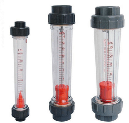 Plastic variable area flow meter