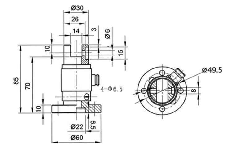 11A Static Torque Sensor Dimensions