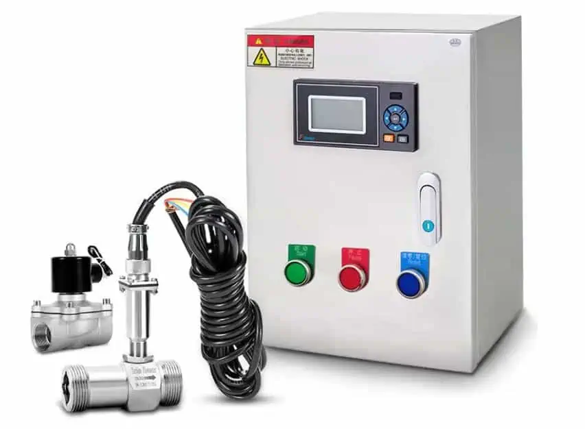 Quantitative control with turbine flowmeter