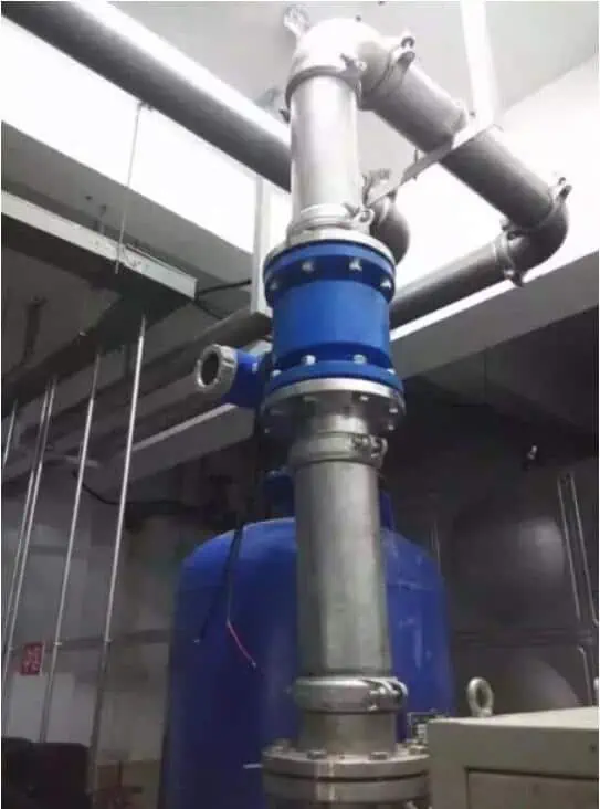 vertical installation of magnetic flow meter
