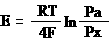 Nernst equation