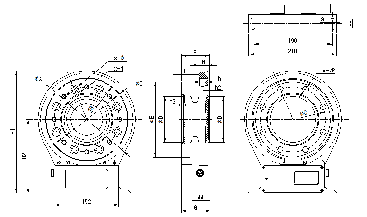 T40B Digital Torque Transducer Dimensions